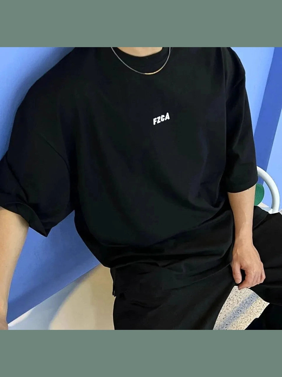 Men's Plus Size Letter Round Neck Half Sleeve T-Shirt Trendsi