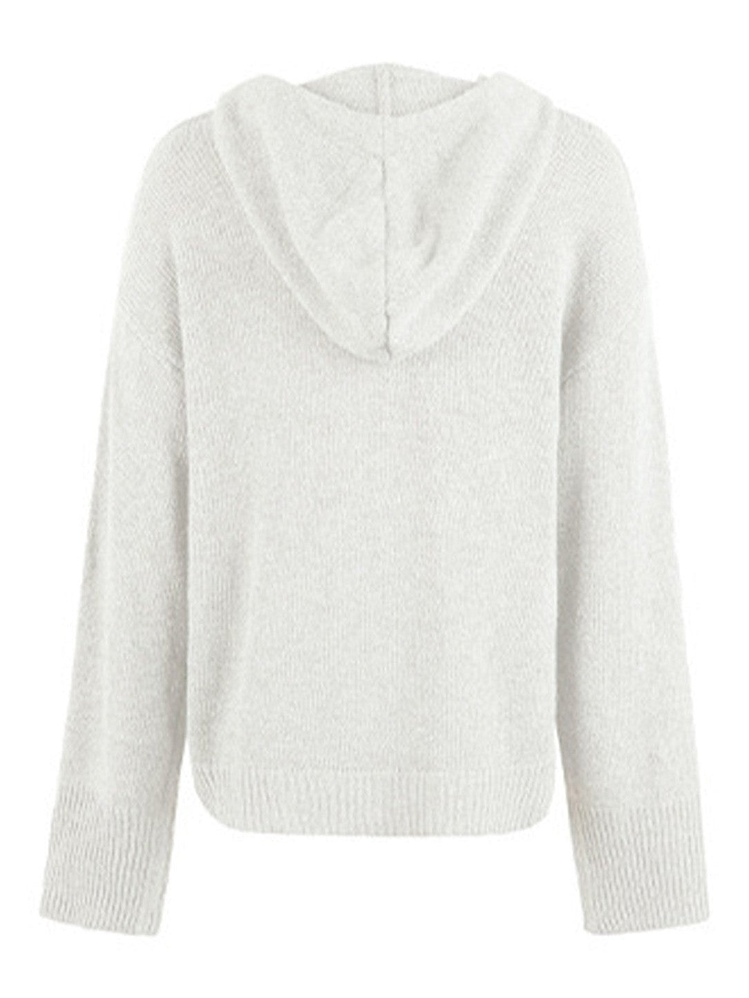 Women Drawstring Button Up Hooded Cardigan nicholesgifts