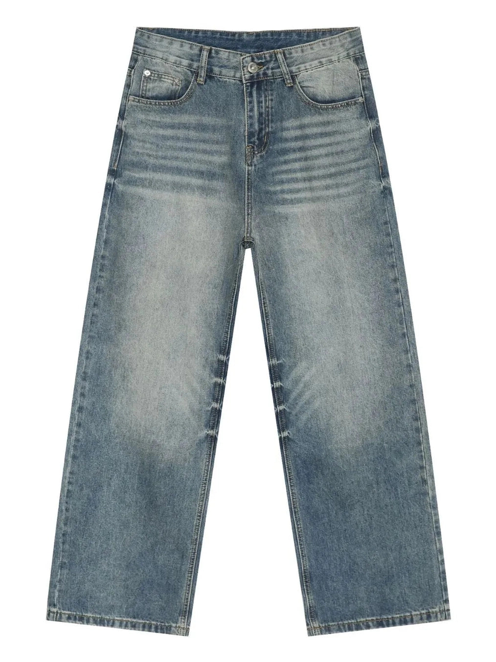 Men's Wide Leg Jeans with Pockets Trendsi