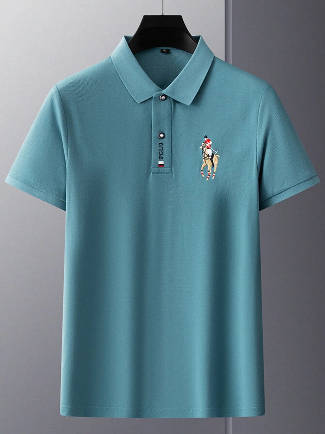 Men's Plus Size Short Sleeve Collared Neck Polo