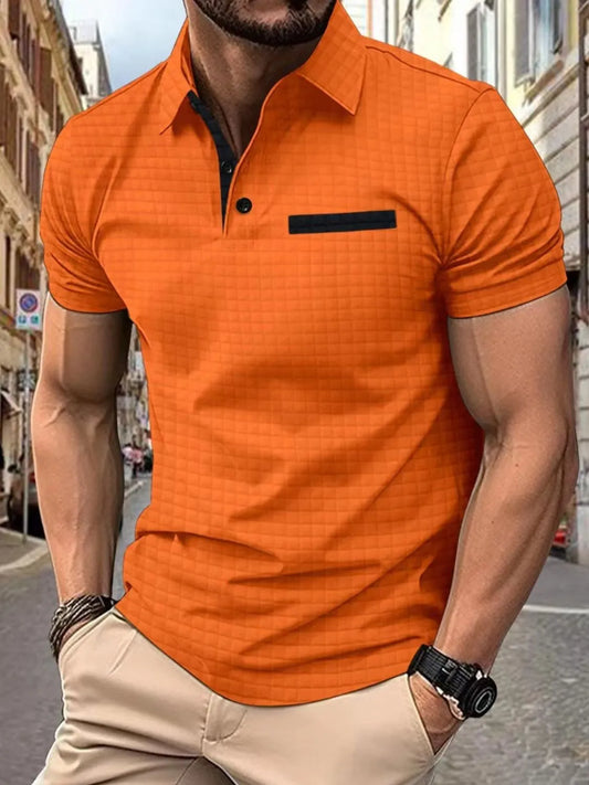 Men's Full Size Collared Neck Short Sleeve Polo Plus Size NicholesGifts