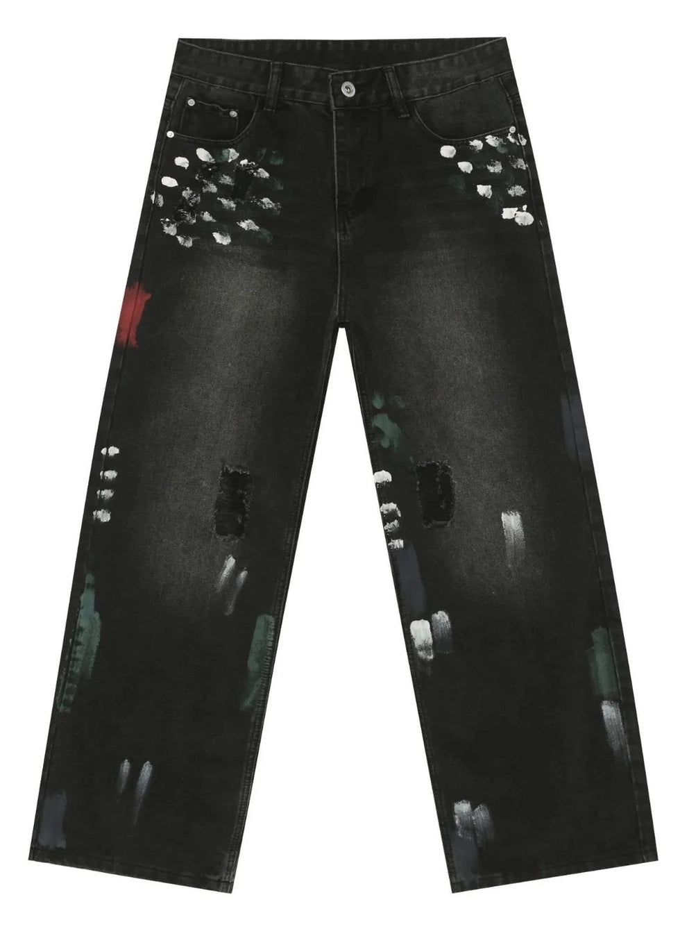 Men's Paint Loose Jeans Trendsi