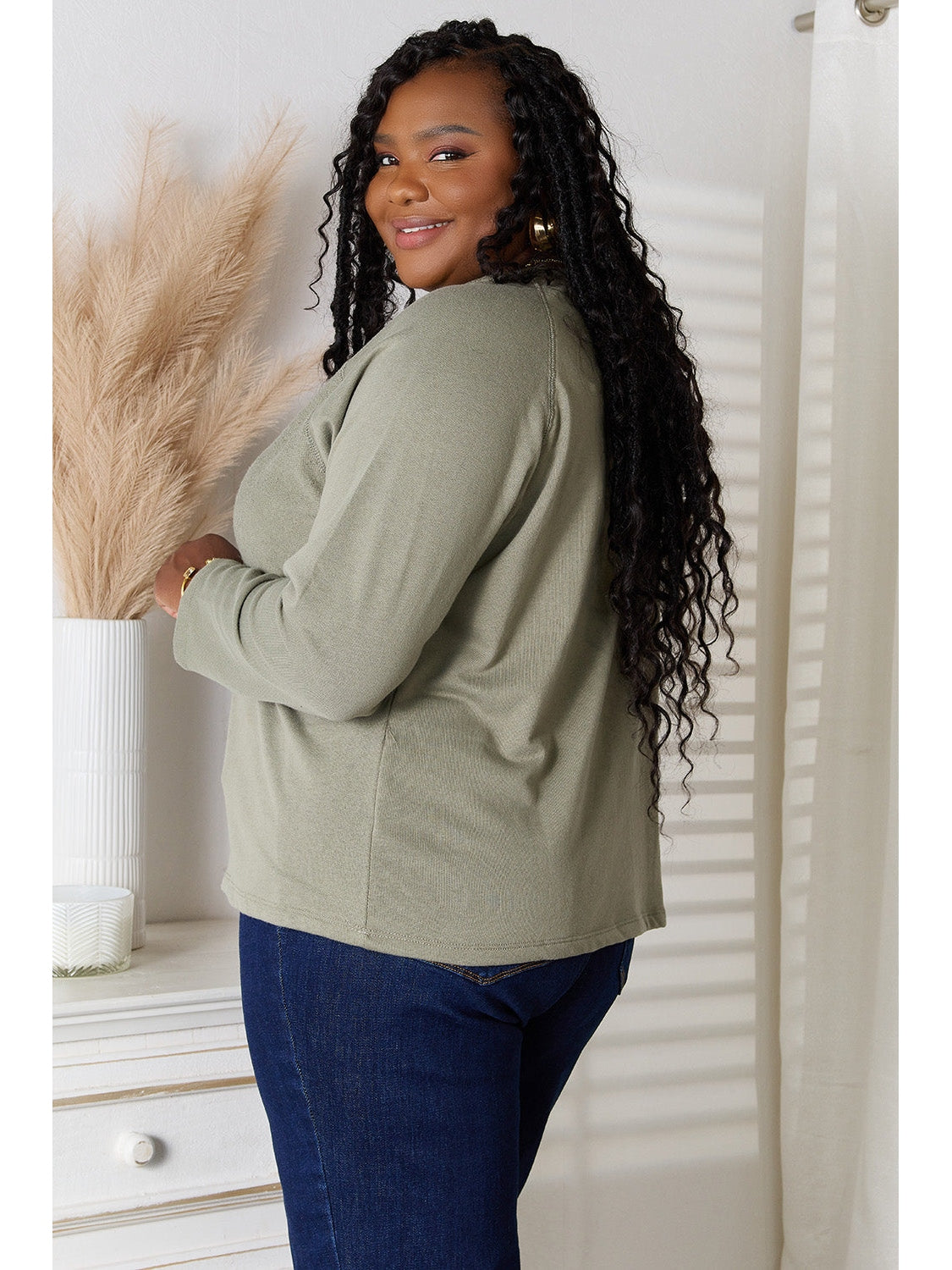 NicholesGifts Women Culture Code Full Size V-Neck Long Sleeve T-Shirt NicholesGifts