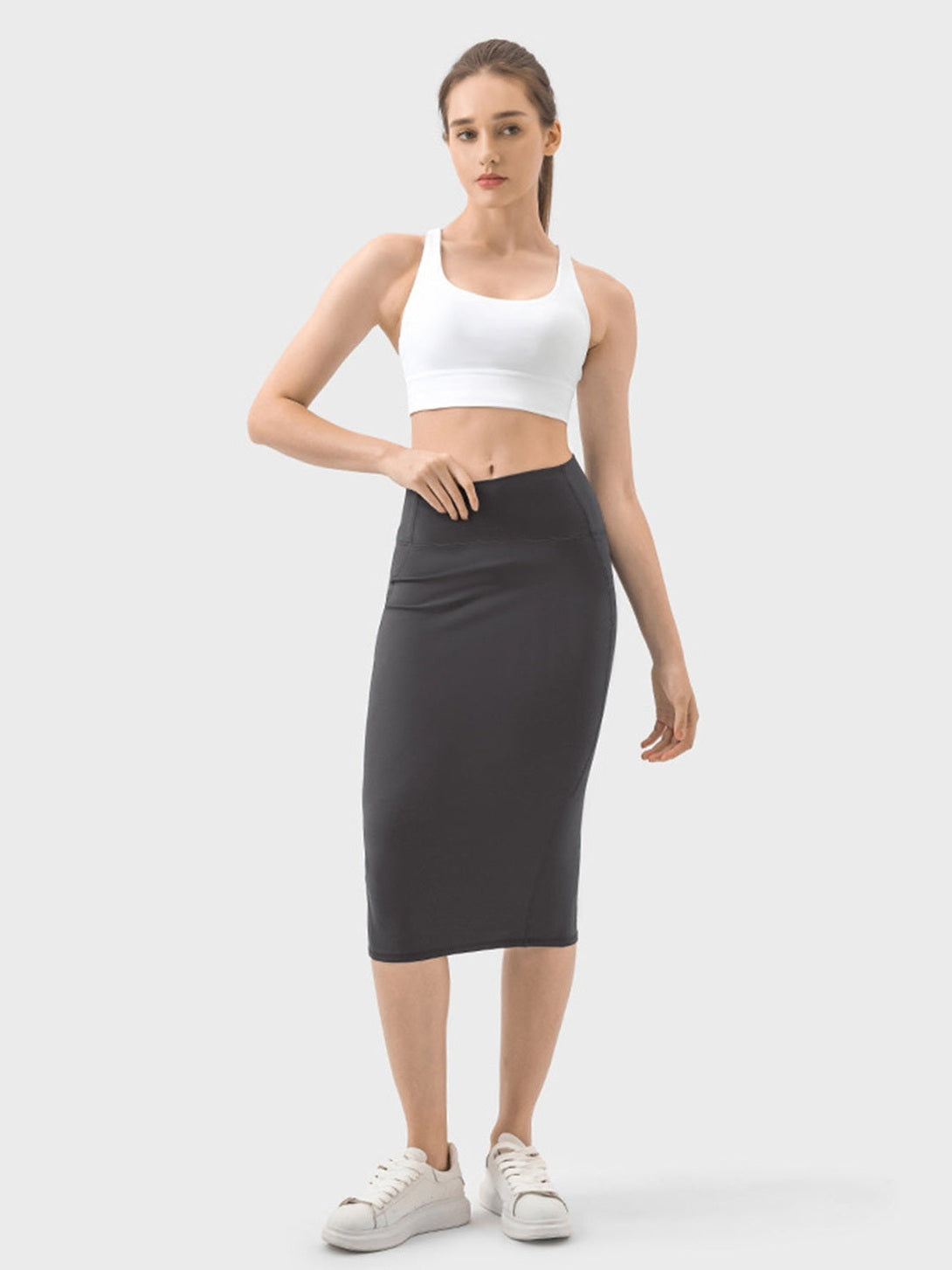 Women Slit Wrap Active Skirt