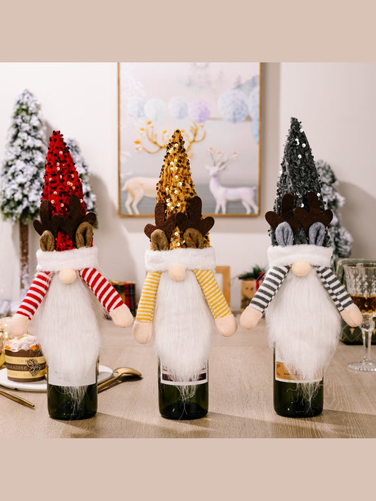 Sequin Pointed Hat Wine Bottle Cover NicholesGifts