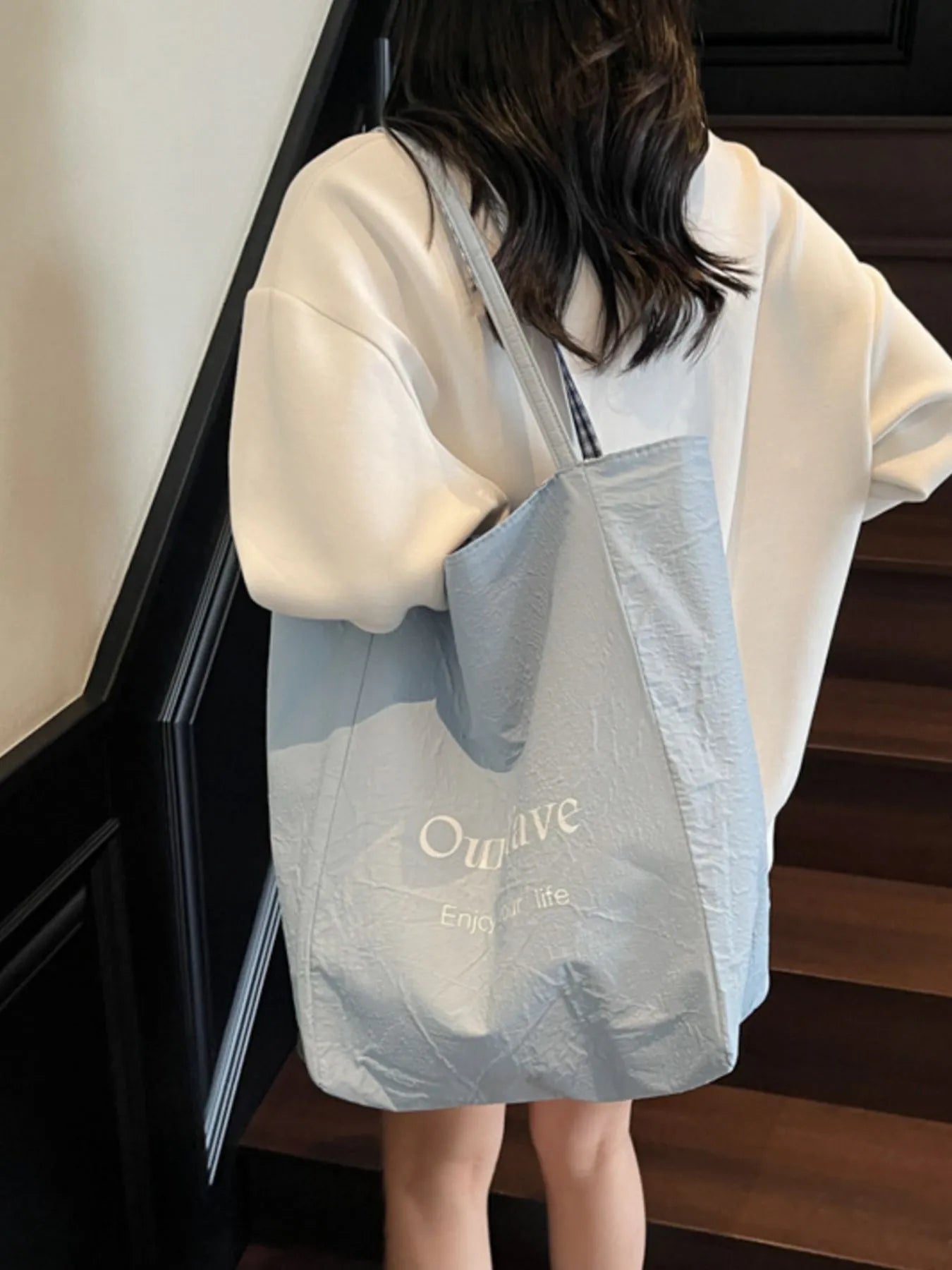 Plaid Pattern Tote Bag Trendsi