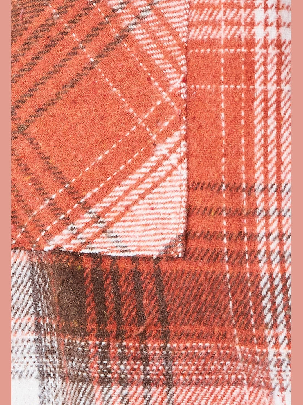 Women Double Take Plaid Collared Neck Long Sleeve Shirt