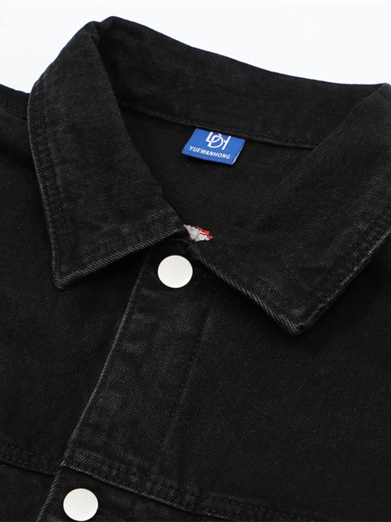 Men's Raw Hem Long Sleeve Denim Jacket Trendsi