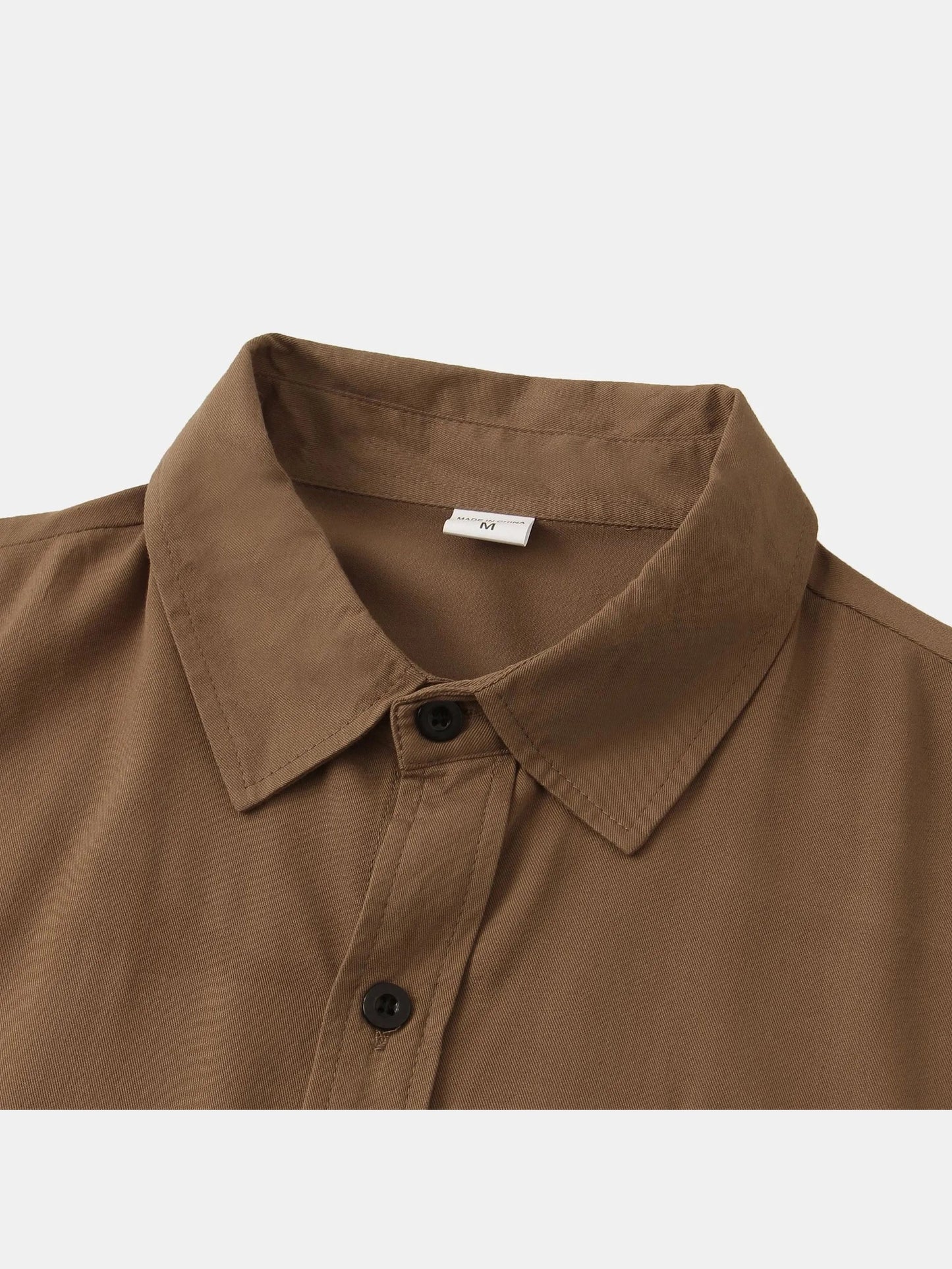 Men's Plus Size Casual Short Sleeve Button Down Shirt Trendsi