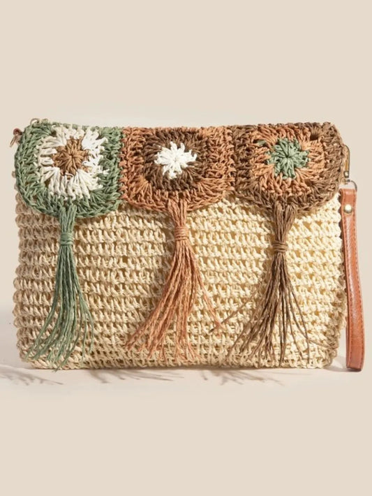 Fame Intricate Tassel Braided Crossbody Bag NicholesGifts