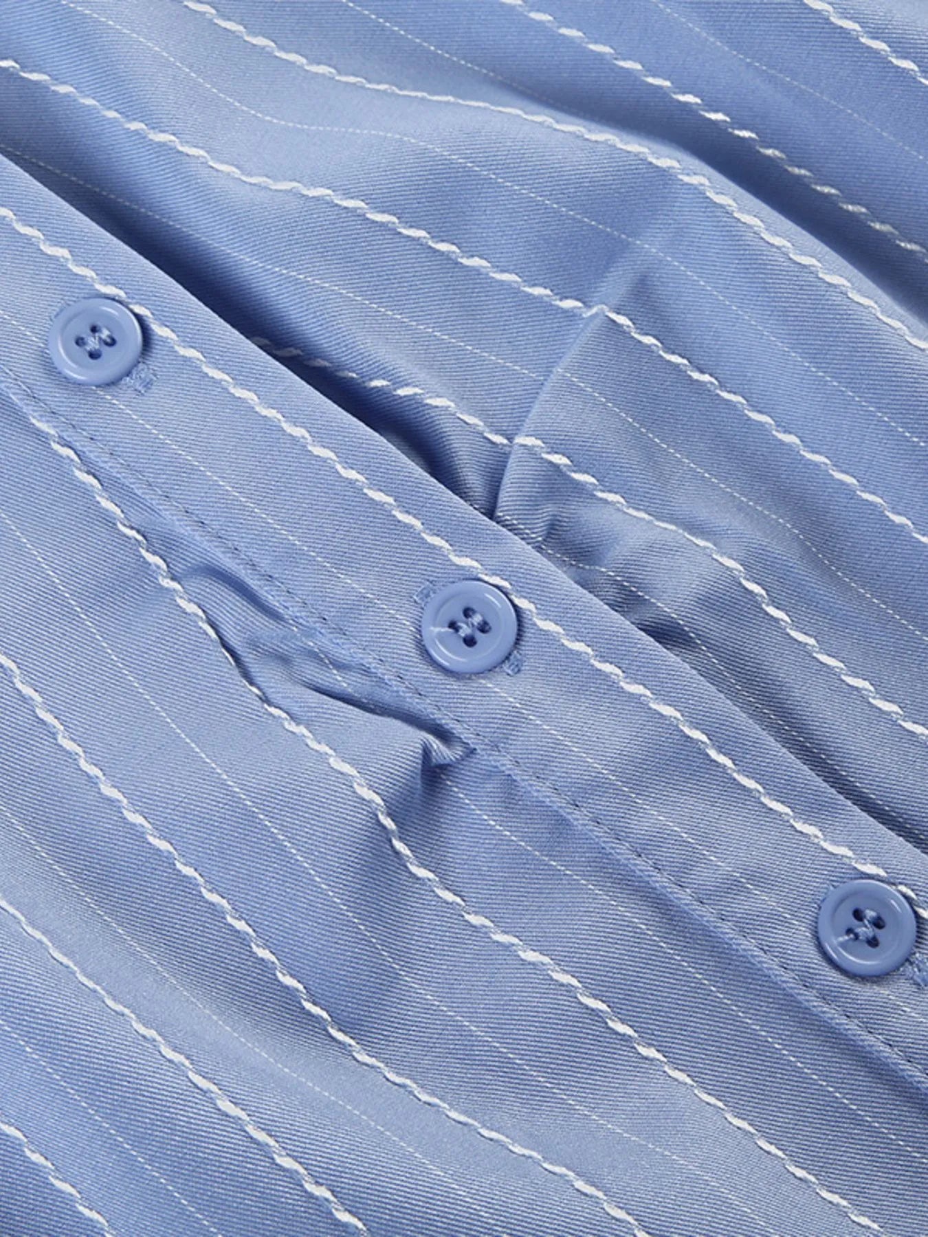 Striped Button-Down Collared Neck Shirt Trendsi