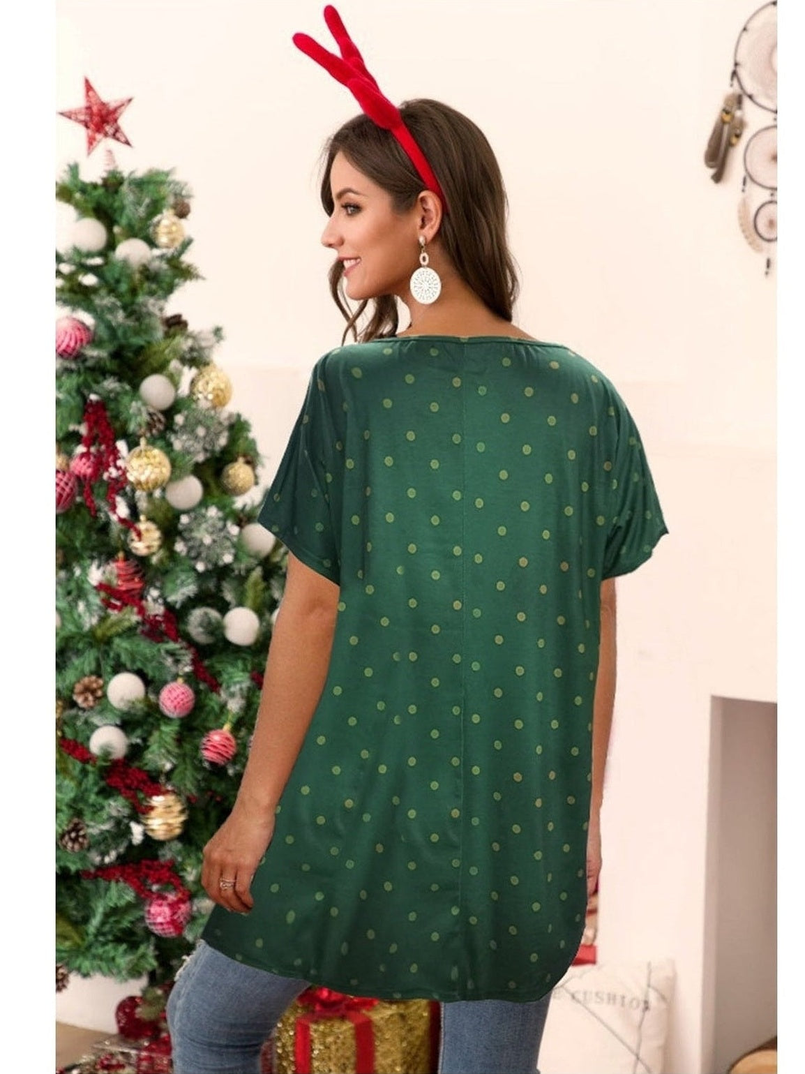 Christmas Round Neck Short Sleeve T-Shirt