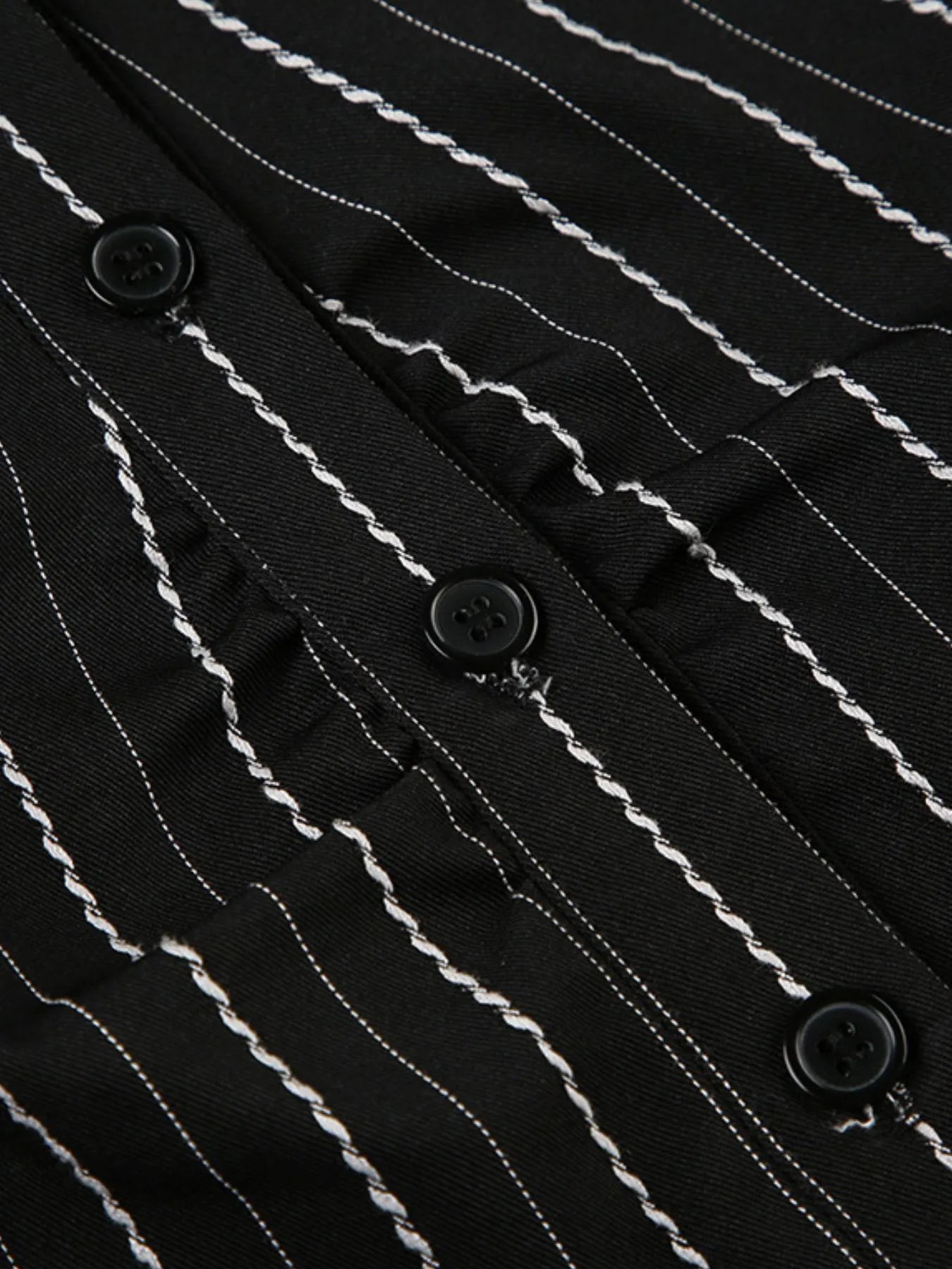 Striped Button-Down Collared Neck Shirt Trendsi