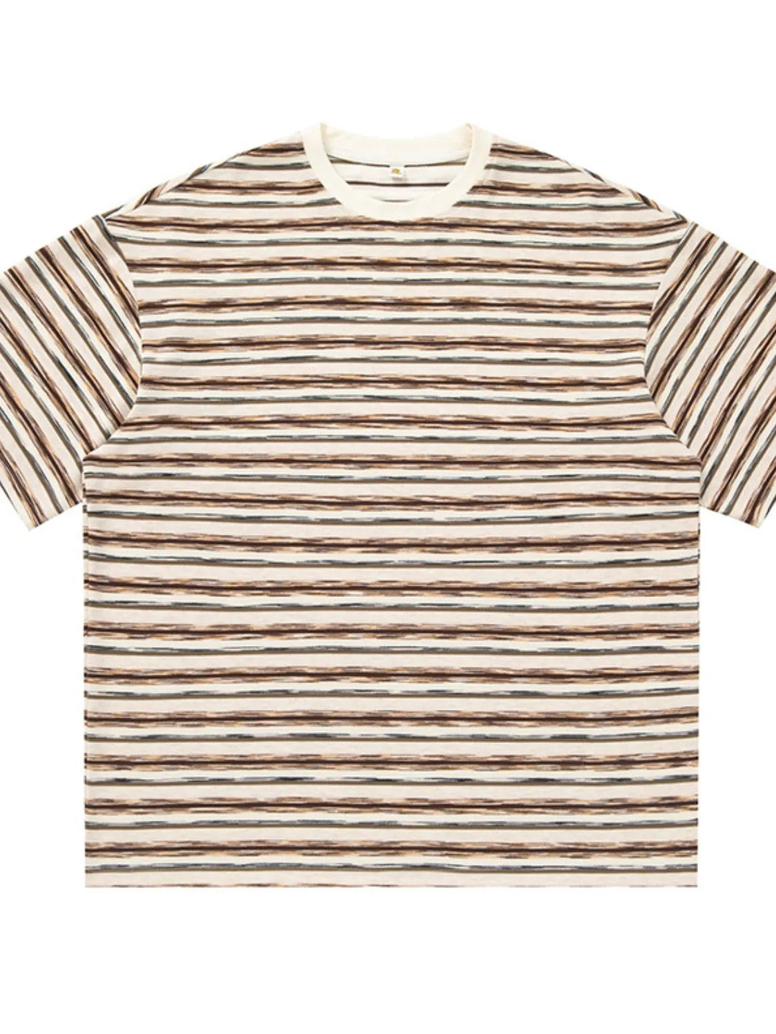 Men's Striped Round Neck Striped T-Shirt Trendsi