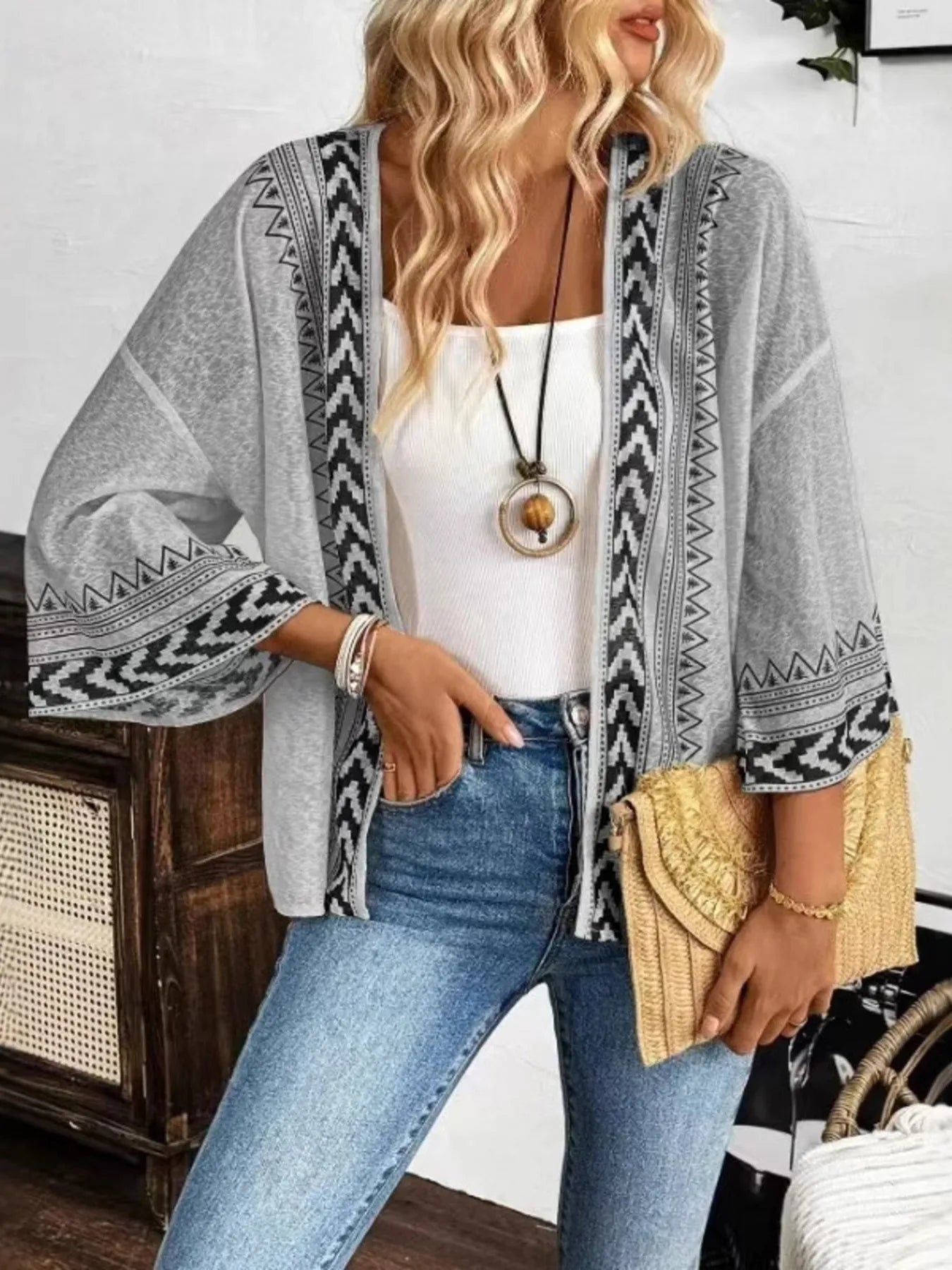 Open Front Kimono Cardigan