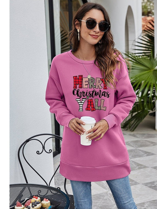 MERRY CHRISTMAS Y'ALL Graphic Sweatshirt