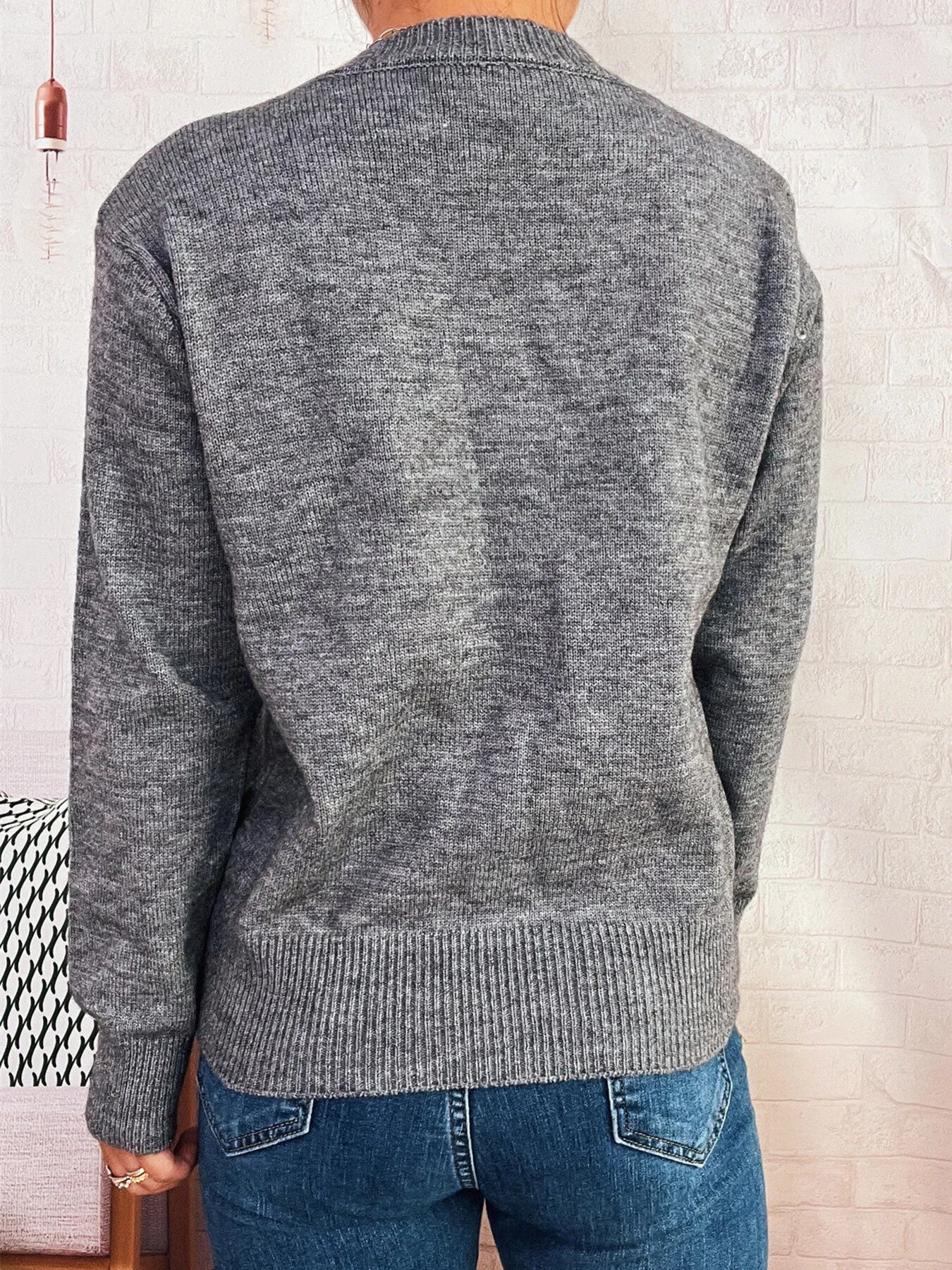Button Up Long Sleeve Cardigan