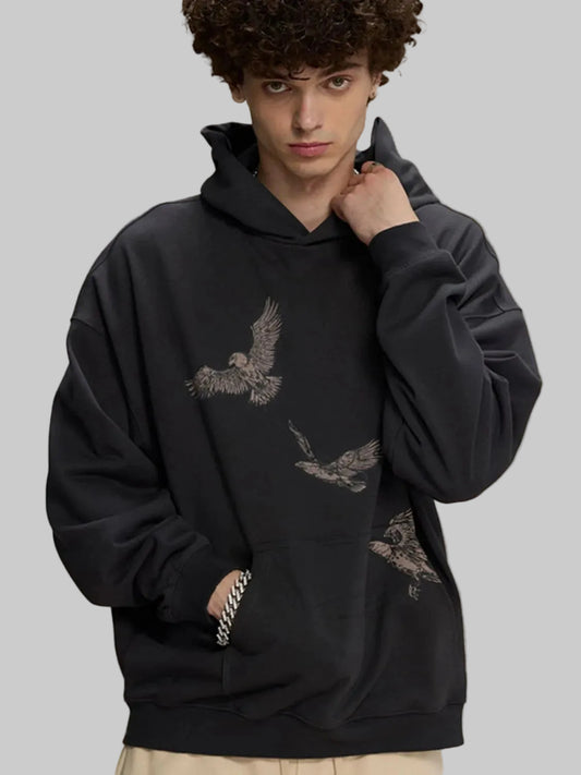 Unisex Graphic Long Sleeve Hoodie with Kangaroo Pocket nicholesgifts