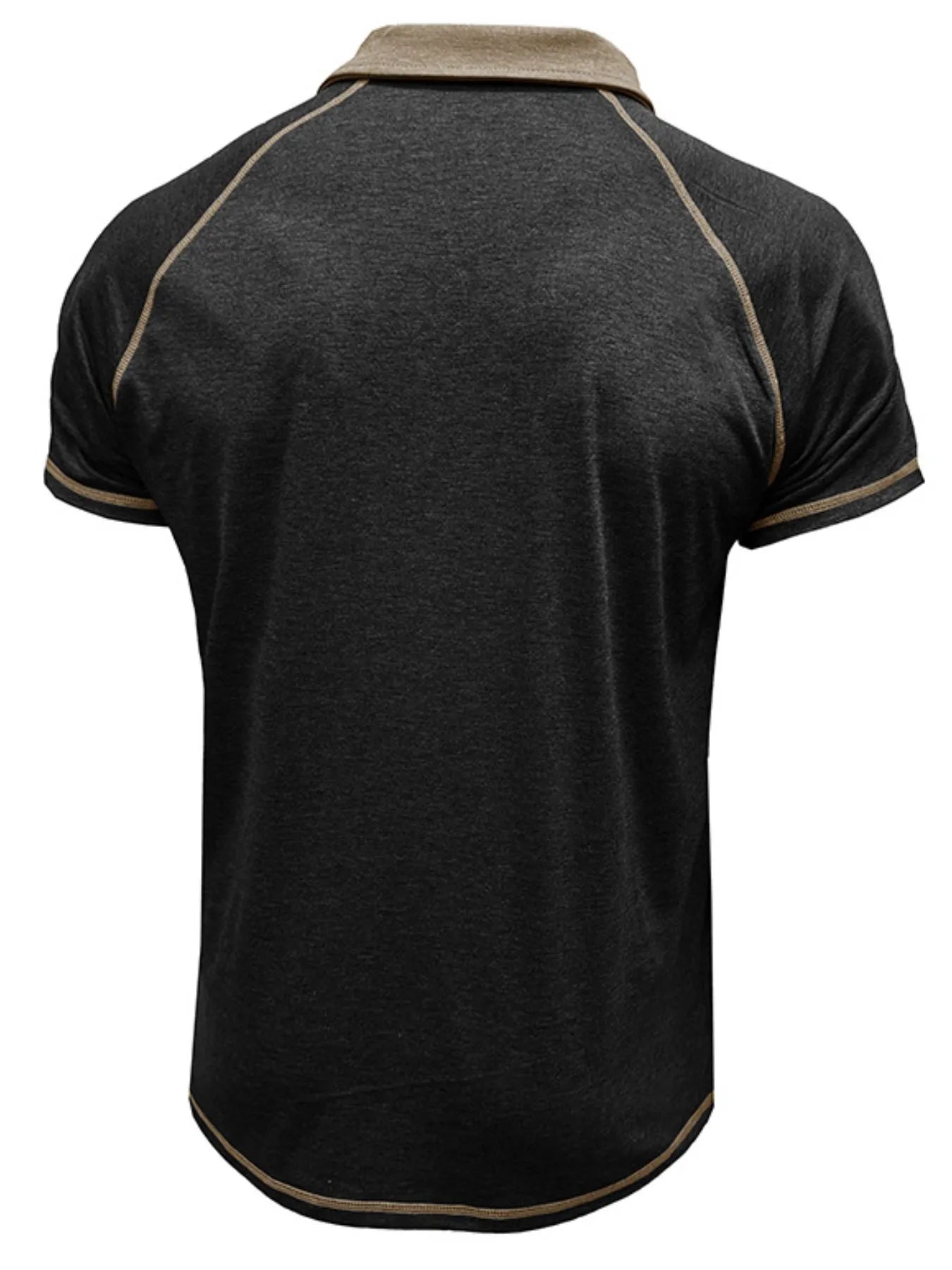 Men's Full Size Contrast Collar Short Sleeve Polo Shirt Plus Size