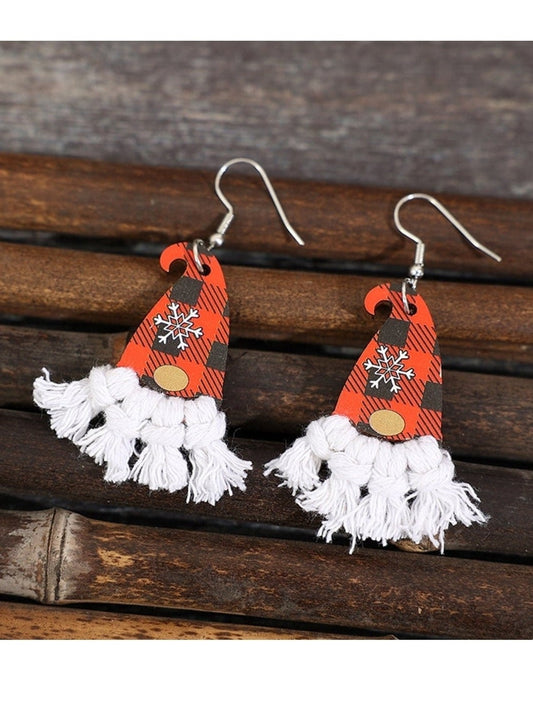 Xylem Pointed Hat Tassel Earrings