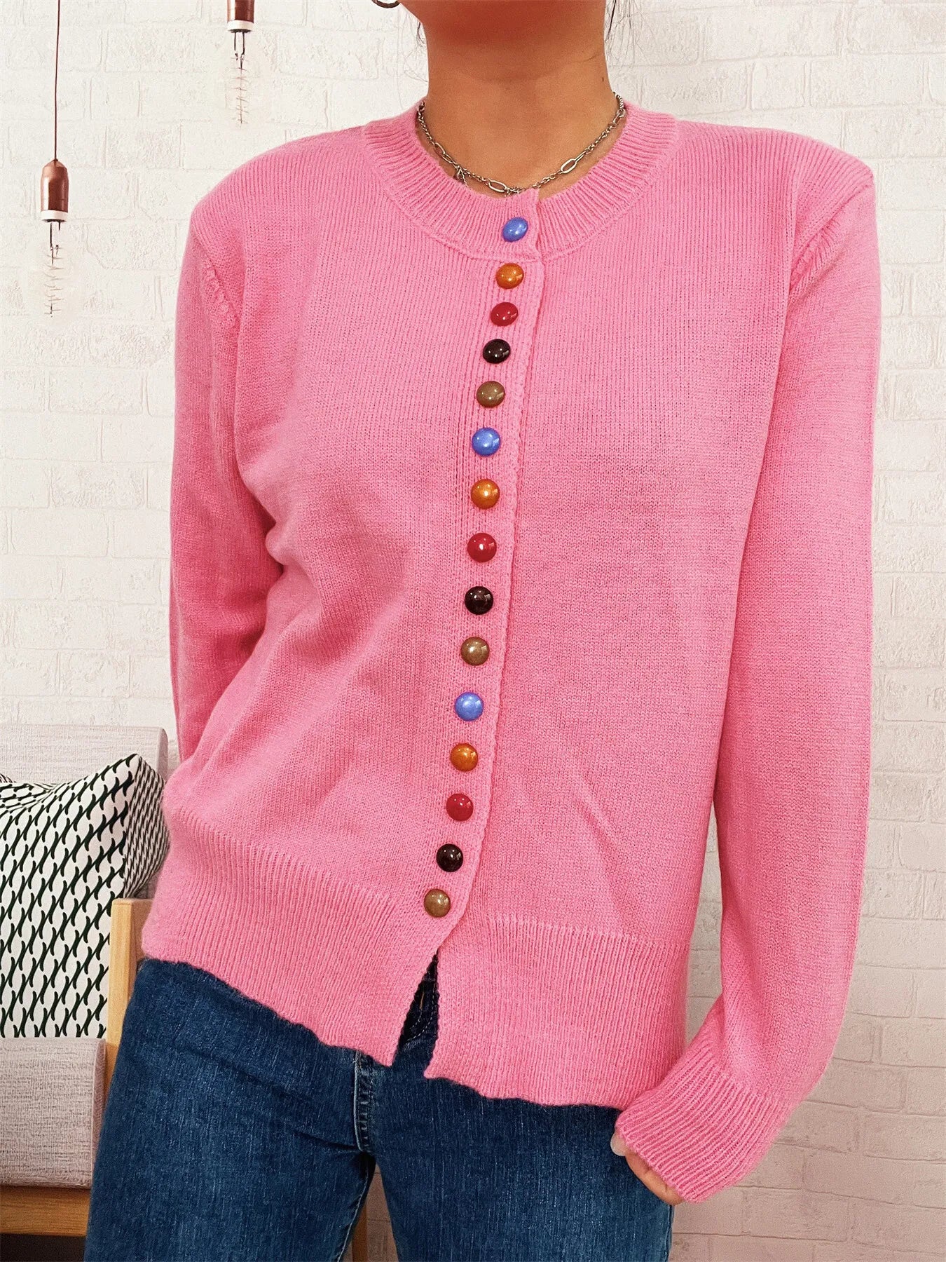 Button Up Long Sleeve Cardigan