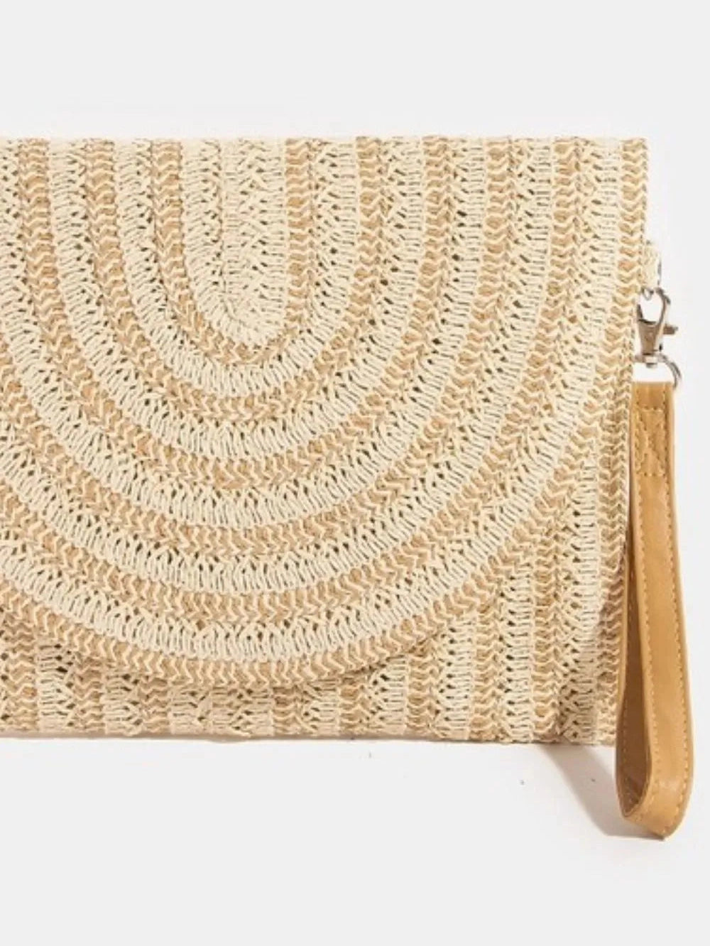 Fame Two Tone Woven Paper Envelope Clutch Bag