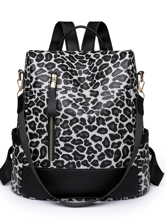 Leopard Print Backpack Bag