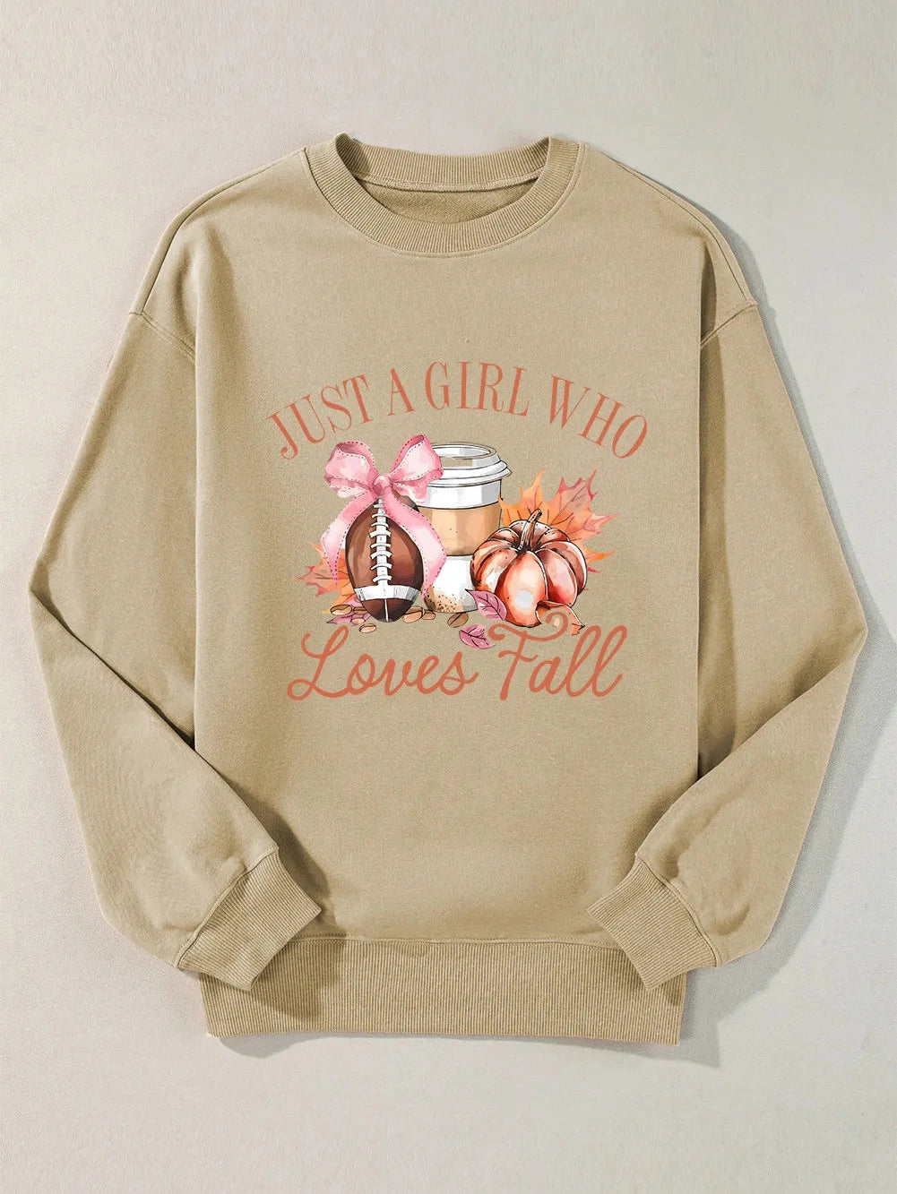 Graphic Round Neck Long Sleeve Sweatshirt Trendsi