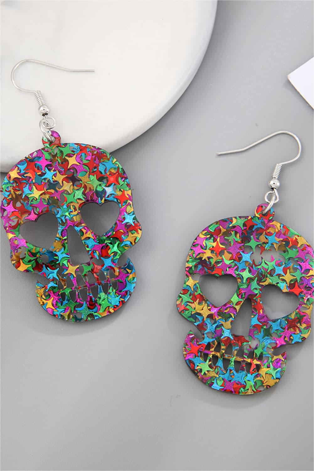 Women Acrylic Skull Drop Earrings NicholesGifts