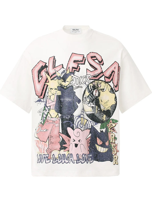 Men's Oversized Graphic Streetwear T-Shirt Trendsi