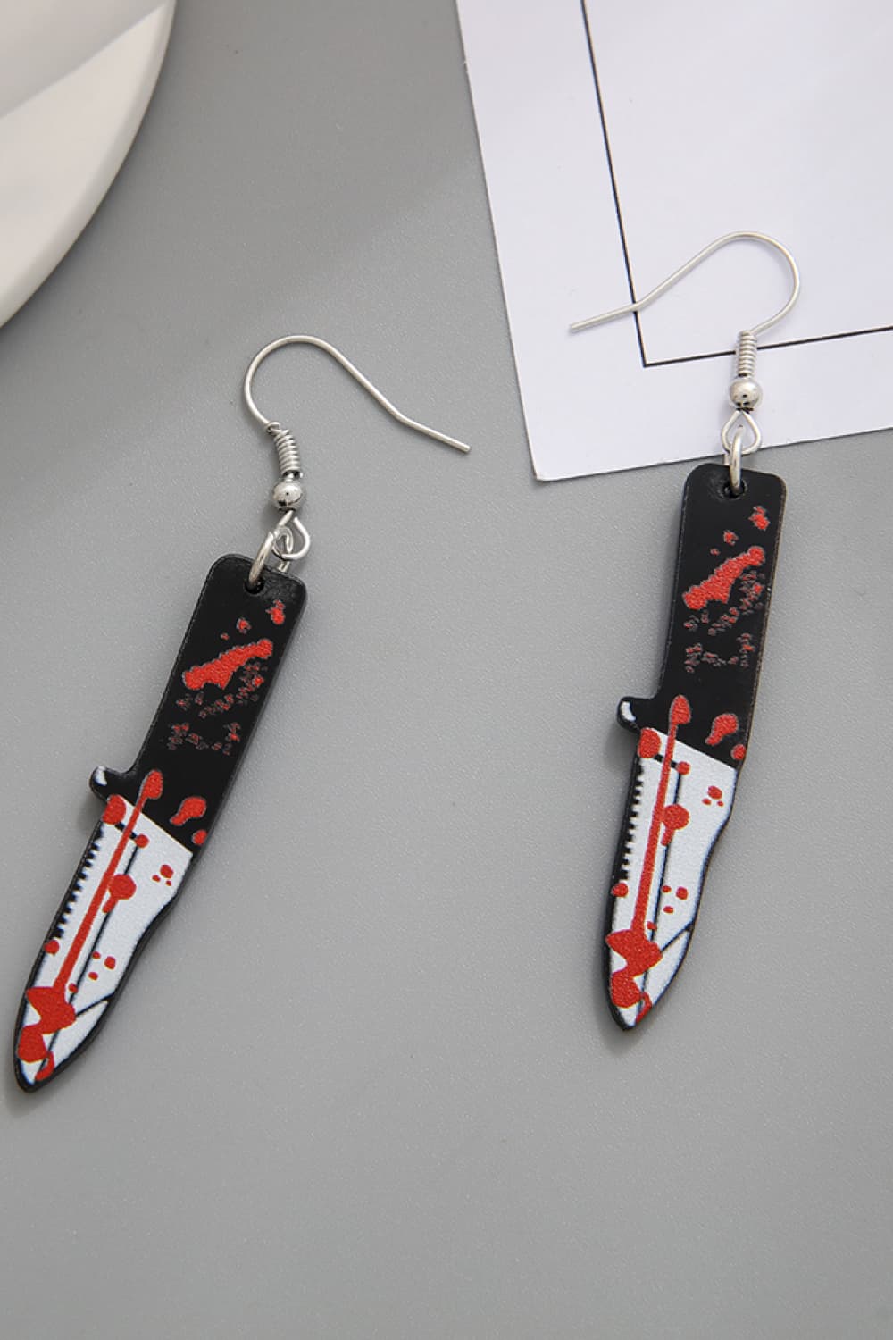 Women Bloody Horror Halloween Drop Earrings NicholesGifts