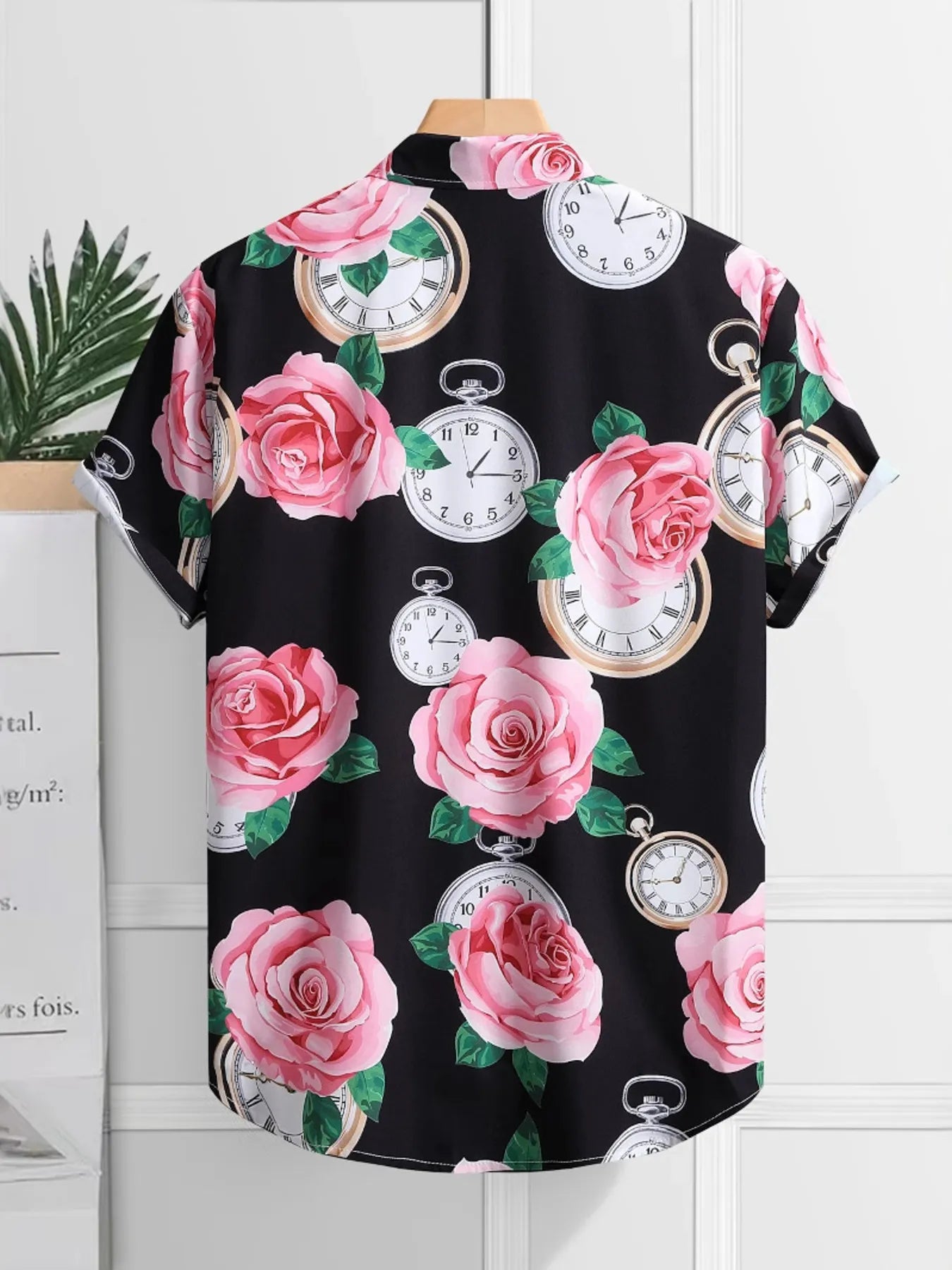 Men's Printed Button Up Short Sleeve Shirt Trendsi