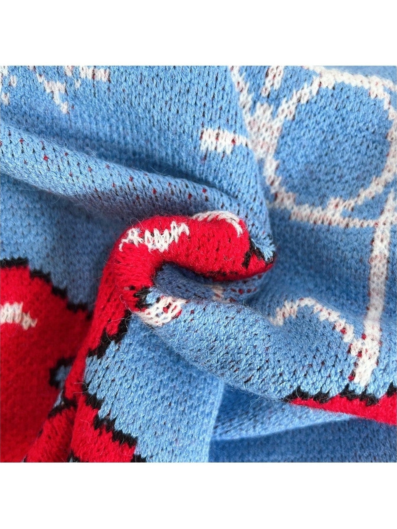 Women Printed Round Neck Long Sleeve Sweater