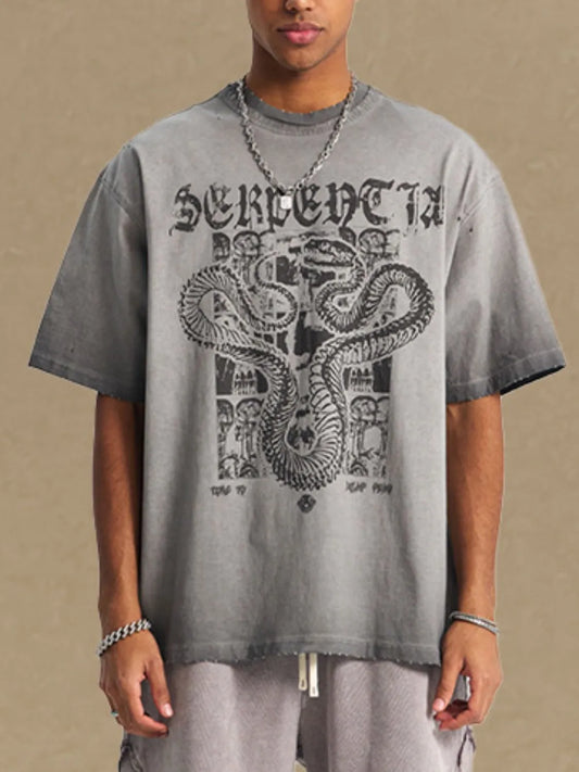 Men's Graphic Round Neck Half Sleeve T-Shirt Trendsi