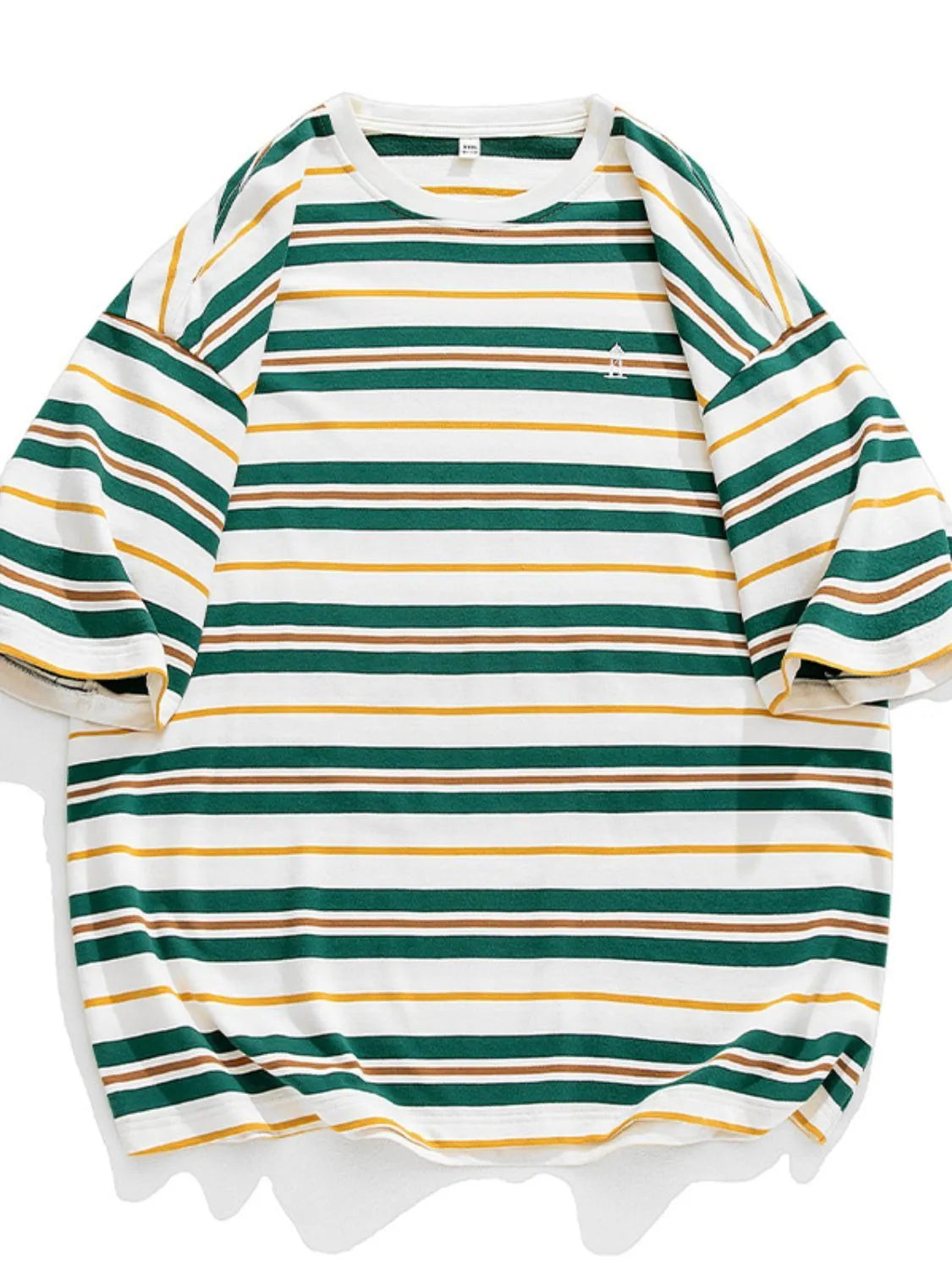 Men's Plus Size Basic style Round Neck Striped T-Shirt