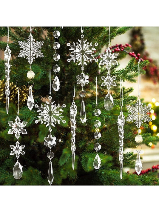 10-Piece Acrylic Icicle Ornaments