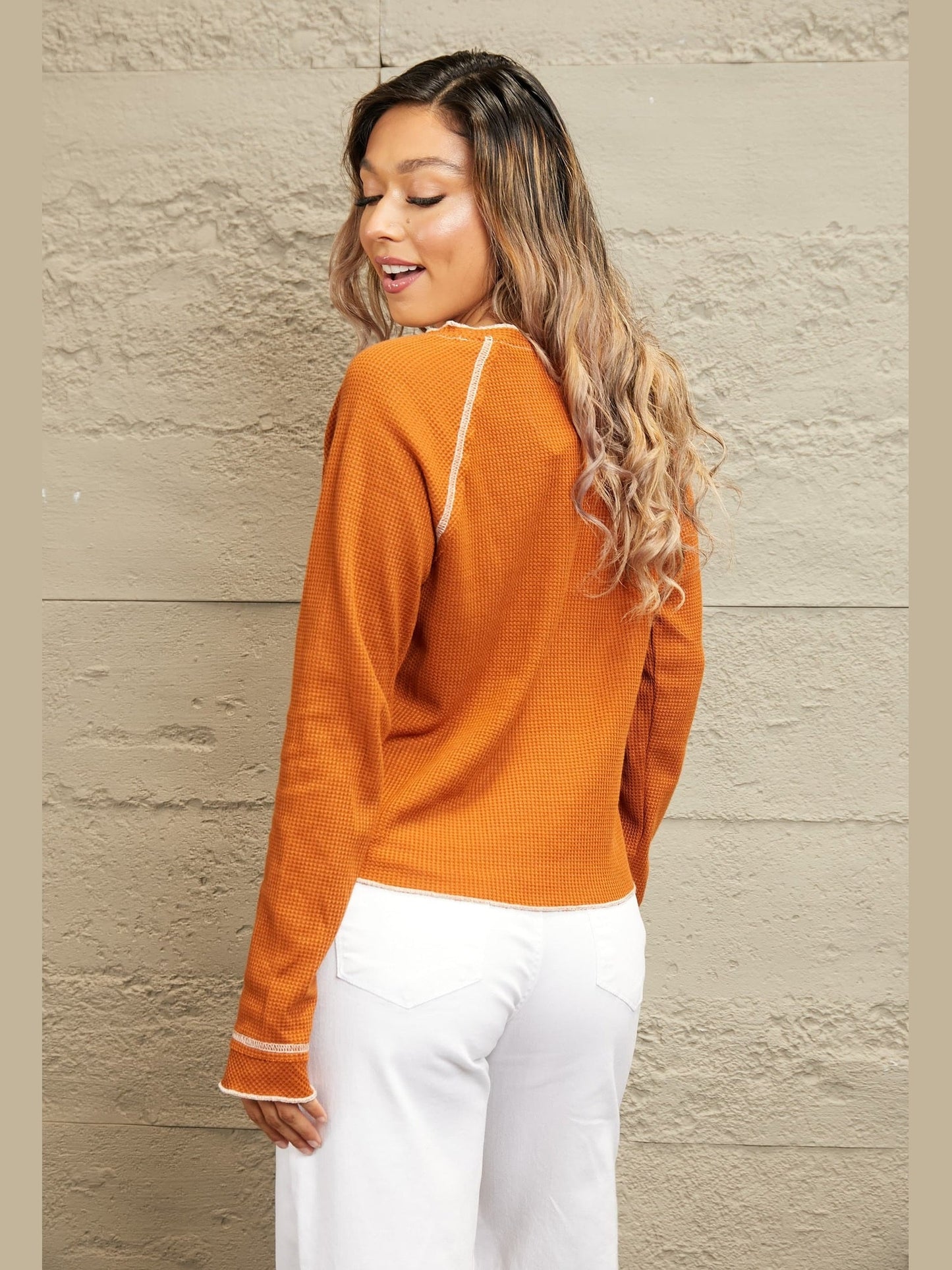 Long Raglan Sleeve Round Neck Top NicholesGifts