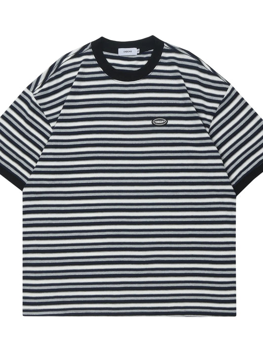 Men's Classic Striped Cotton Crew Neck T-Shirt NicholesGifts