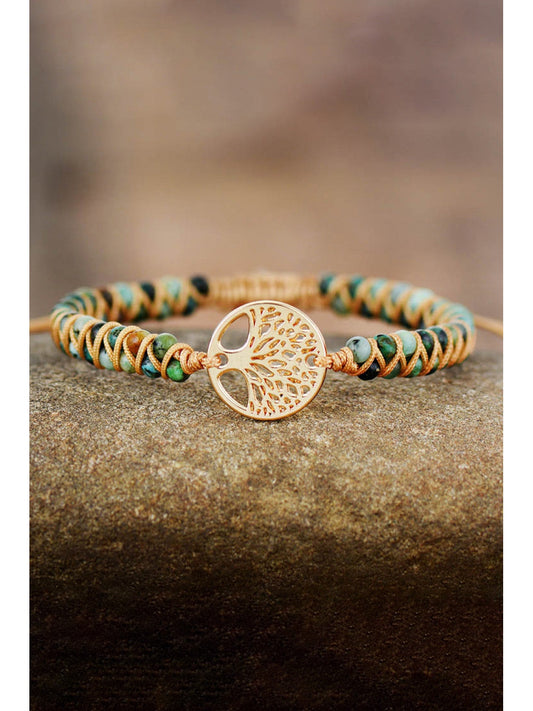 Handmade Tree Shape Beaded Copper Bracelet NicholesGifts