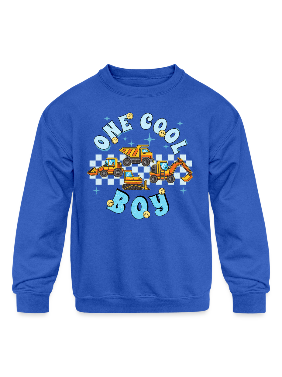 Boys One Cool Boy Long Sleeve Crewneck Sweatshirt NicholesGifts