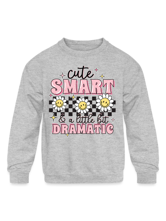 Girls Cute Smart Dramatic Long Sleeve Crewneck Sweatshirt