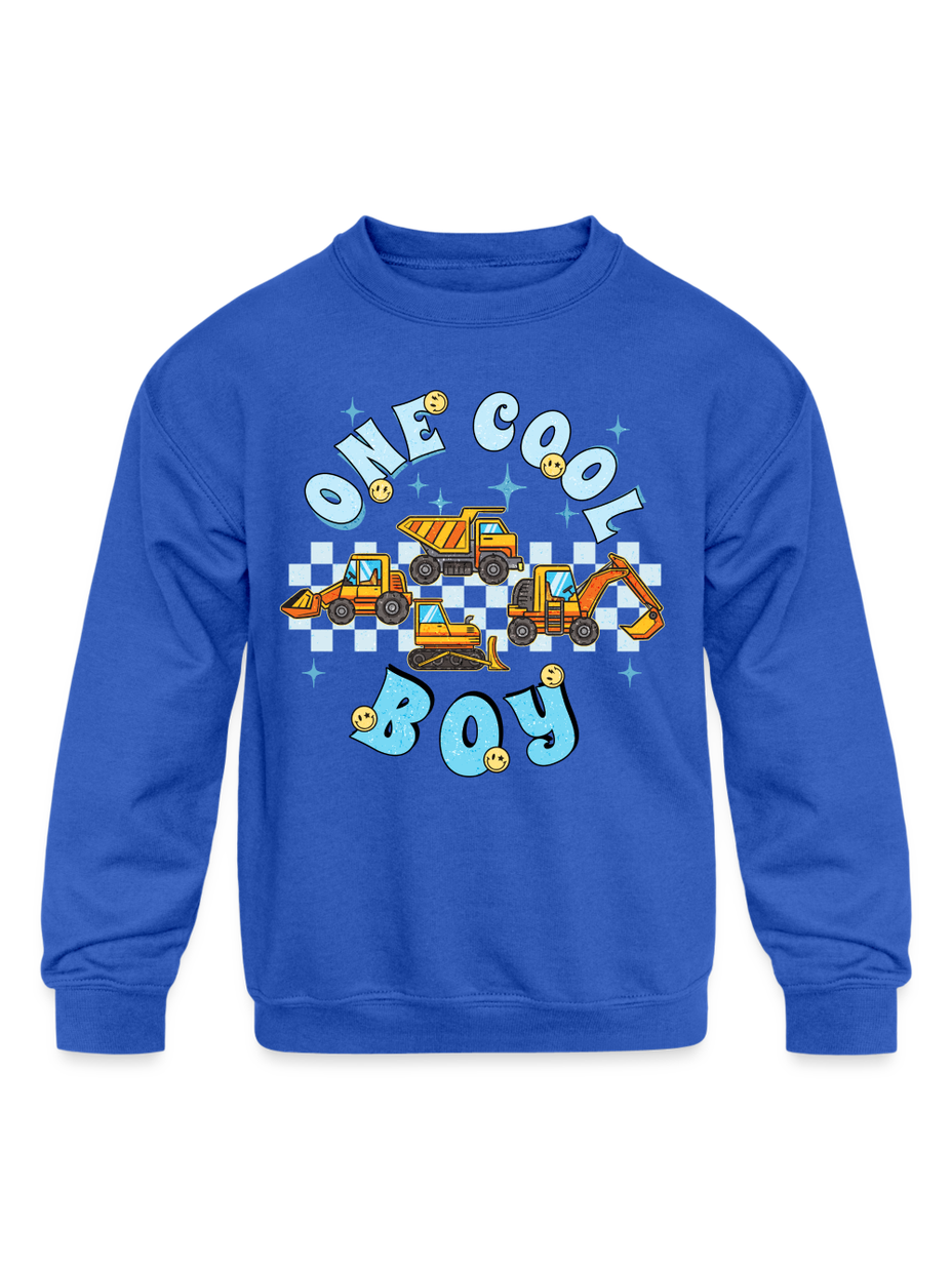Toddler Boys One Cool Boy Long Sleeve Crewneck Sweatshirt NicholesGifts