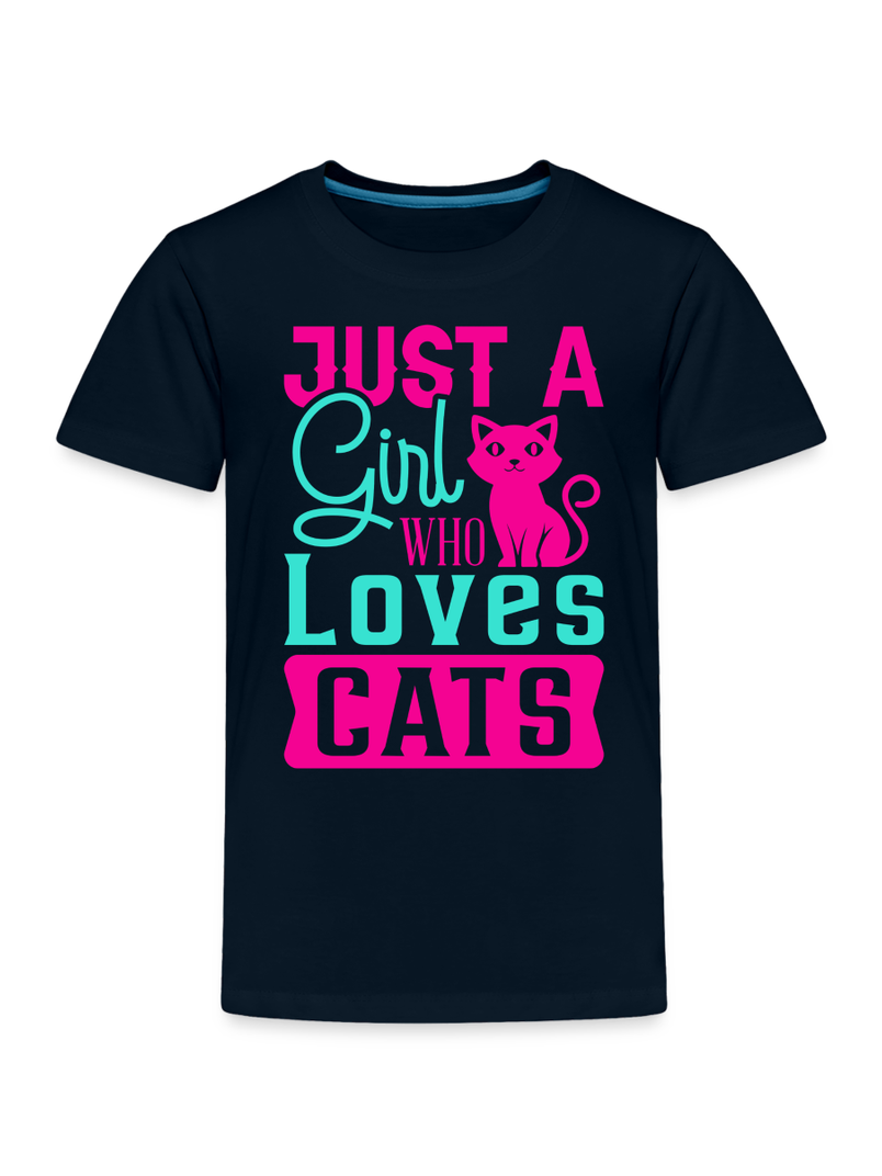 Toddler Girls Just A Girl Who Loves Cats Short Sleeve T-Shirt
