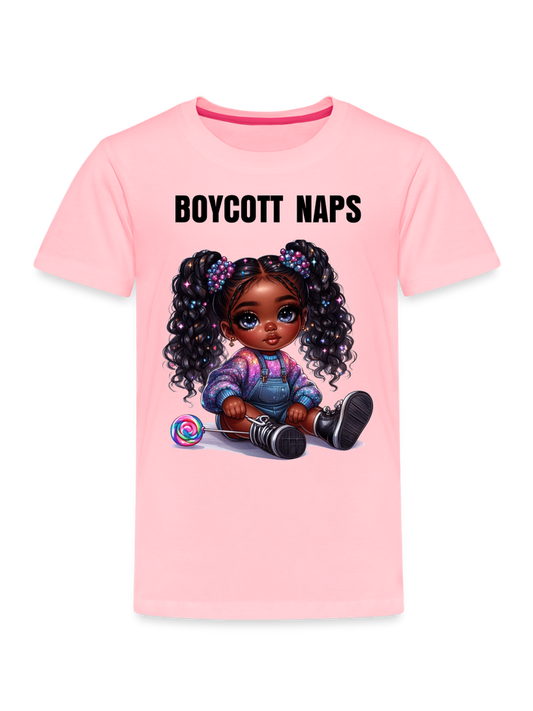 African American Toddler Girls Boycott Naps Short Sleeve T-Shirt NicholesGifts