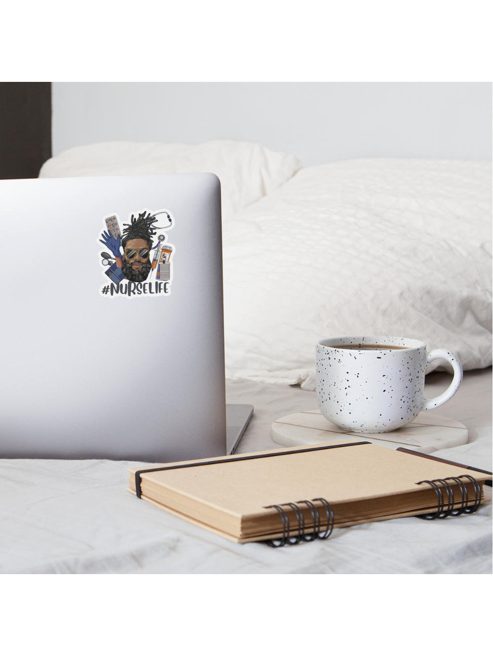 African American Male Nurse Life Sticker