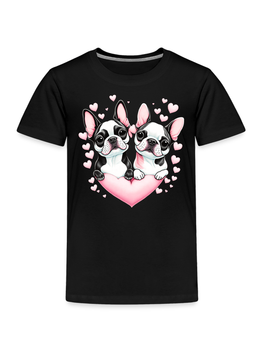 Toddler Girls Pugs and Hearts Short Sleeve T-Shirt