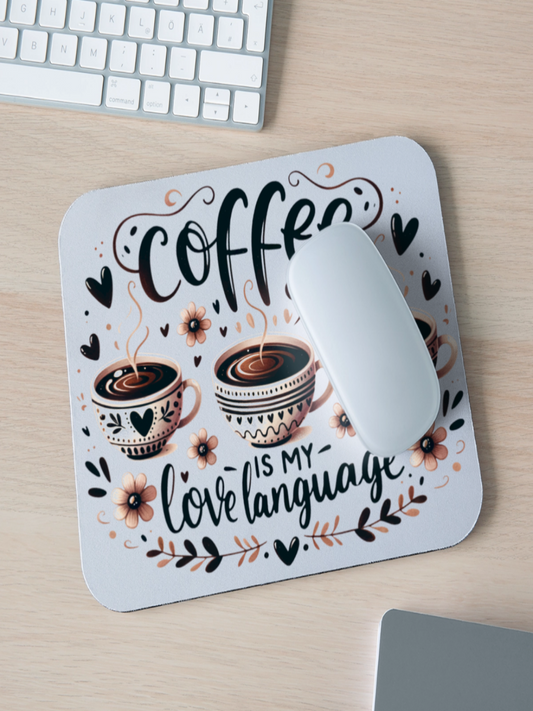Valentine's Day Coffee Is My Love Language Mouse Pad nicholesgifts