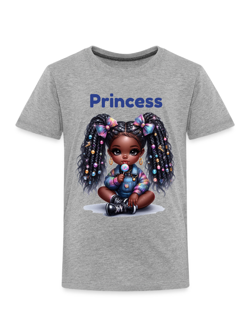 African American Toddler Girls Princess Short Sleeve T-Shirt nicholesgifts