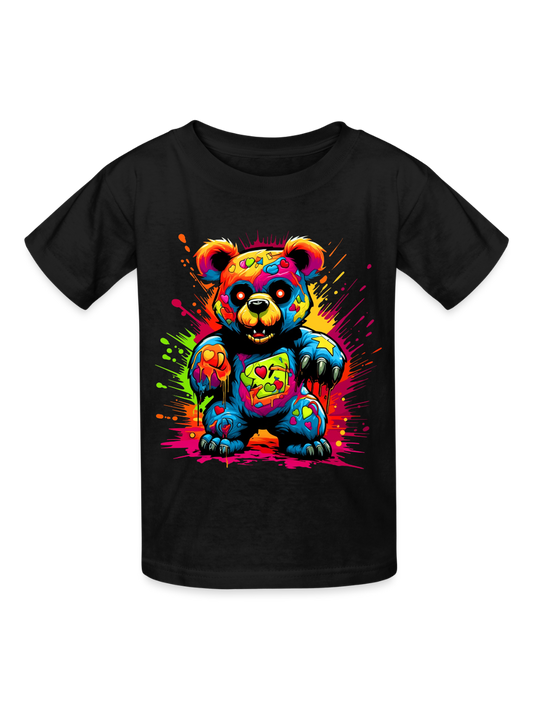 Boys Colorful Teddy Bear Short Sleeve T-Shirt