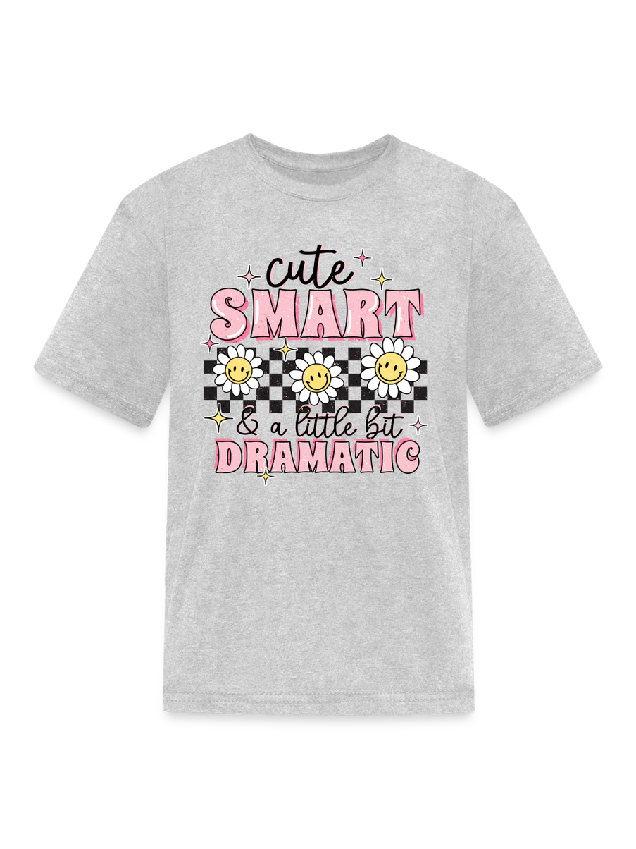 Girls Cute Smart Dramatic Short Sleeve Crewneck T-Shirt nicholesgifts